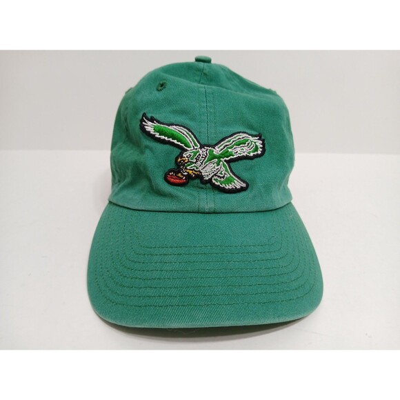 Philadelphia Eagles Retro Vintage Bird Logo Strapback 47 Brand Hat Kelly Green